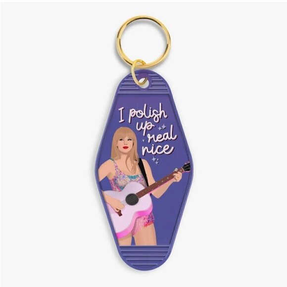 TAYLOR SWIFT BEJEWELED MOTEL KEY CHAIN - Picture 1 of 1
